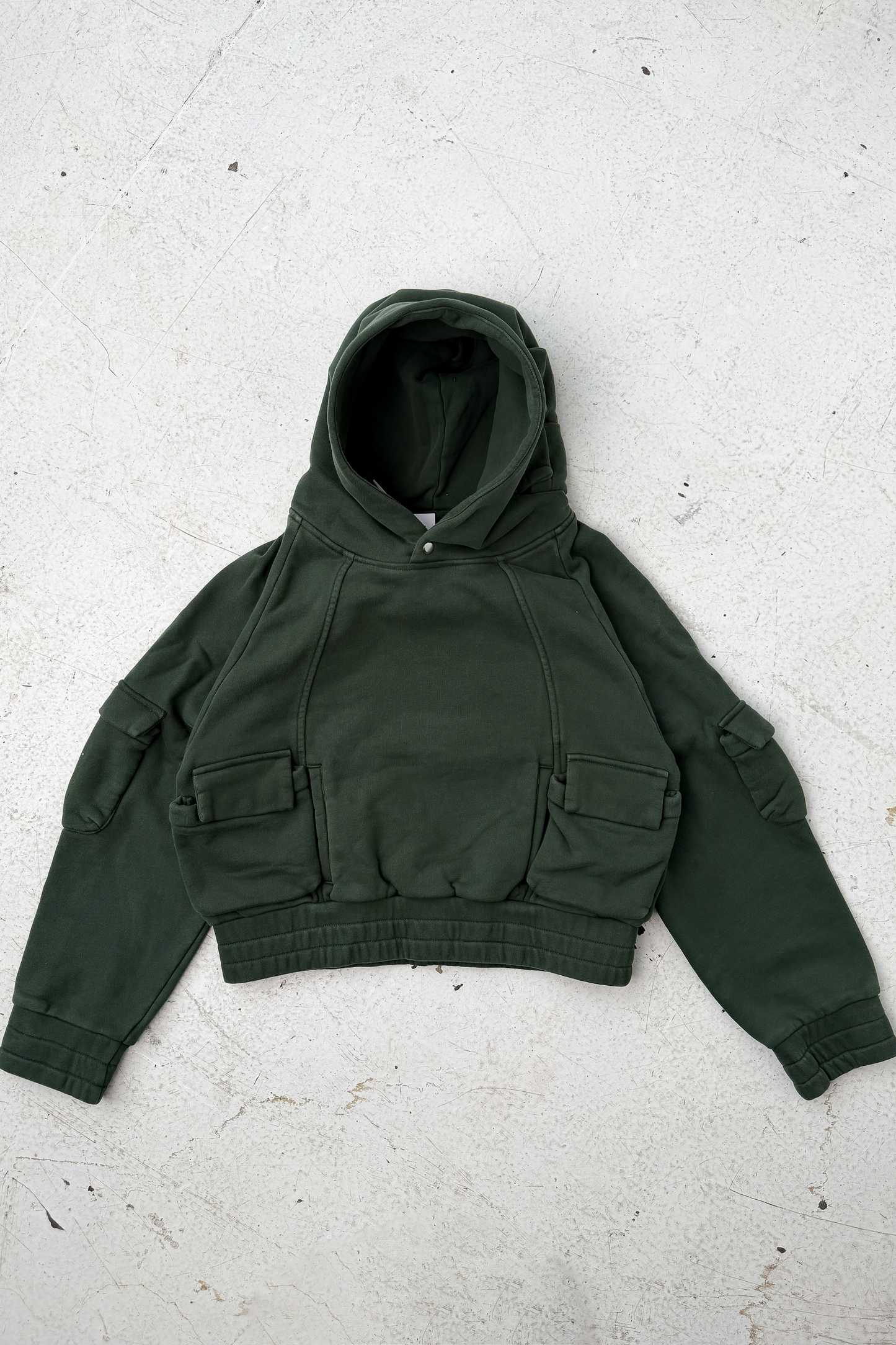 Pullover Cargo Hoodie - Pine