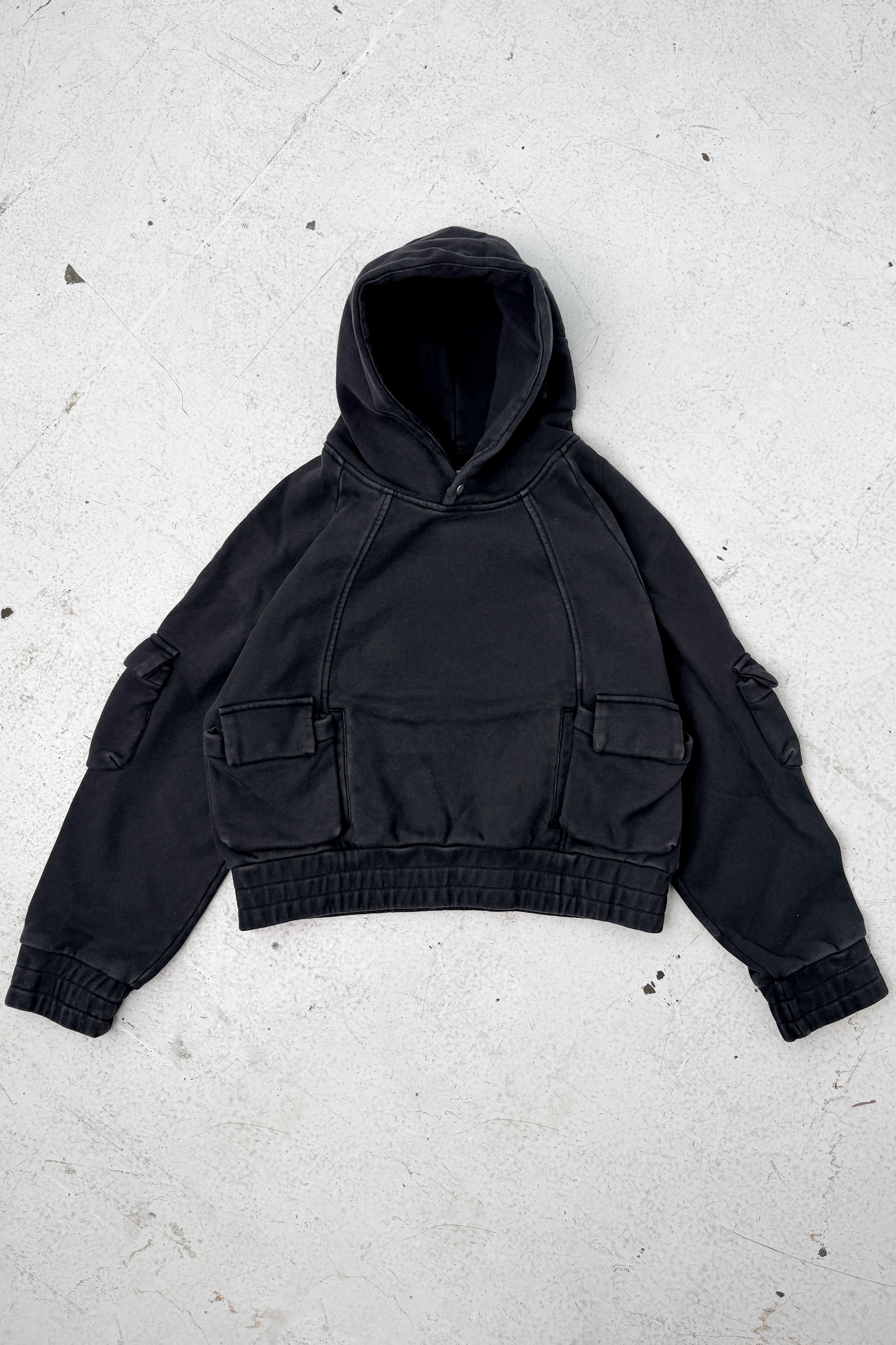 Pullover Cargo Hoodie - Black – kodyphillips.com