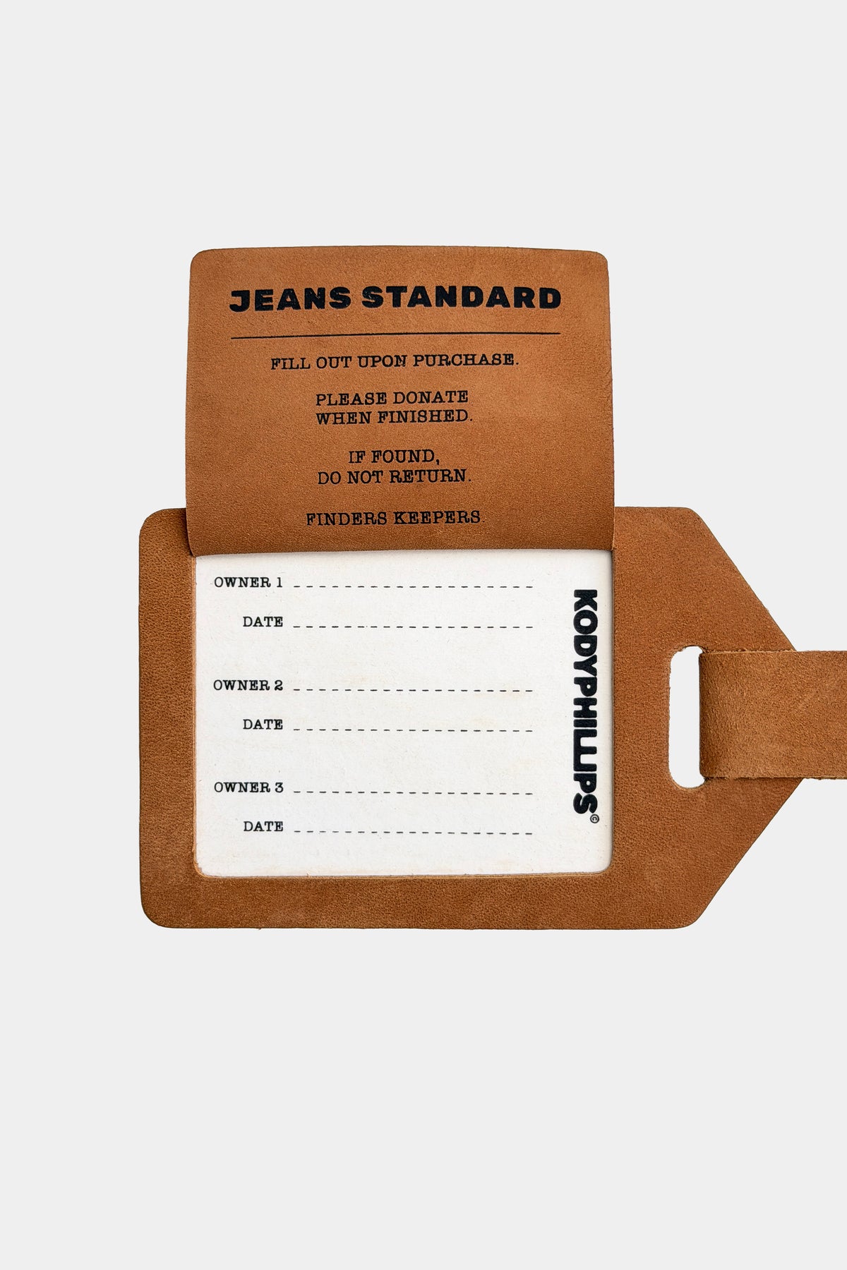 Traveler Tag-Cognac