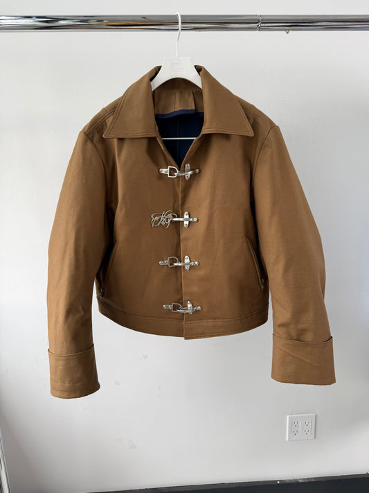 Fireman Jacket Tan Canvas - L
