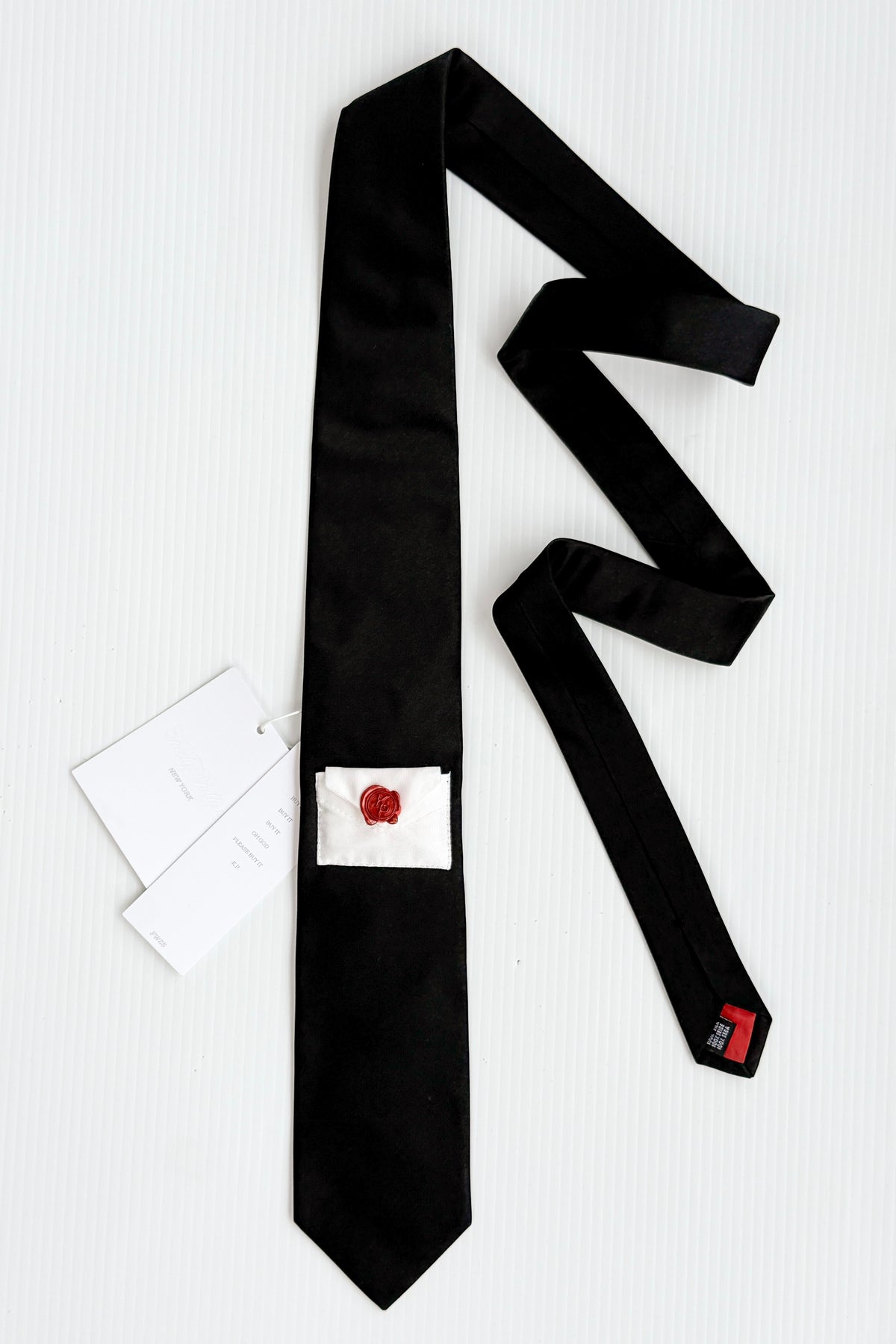 Letter Tie- Black