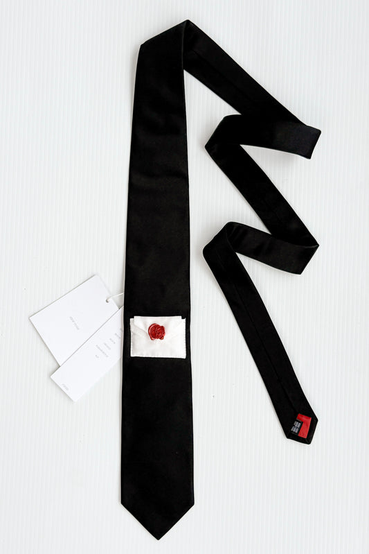 Letter Tie- Black