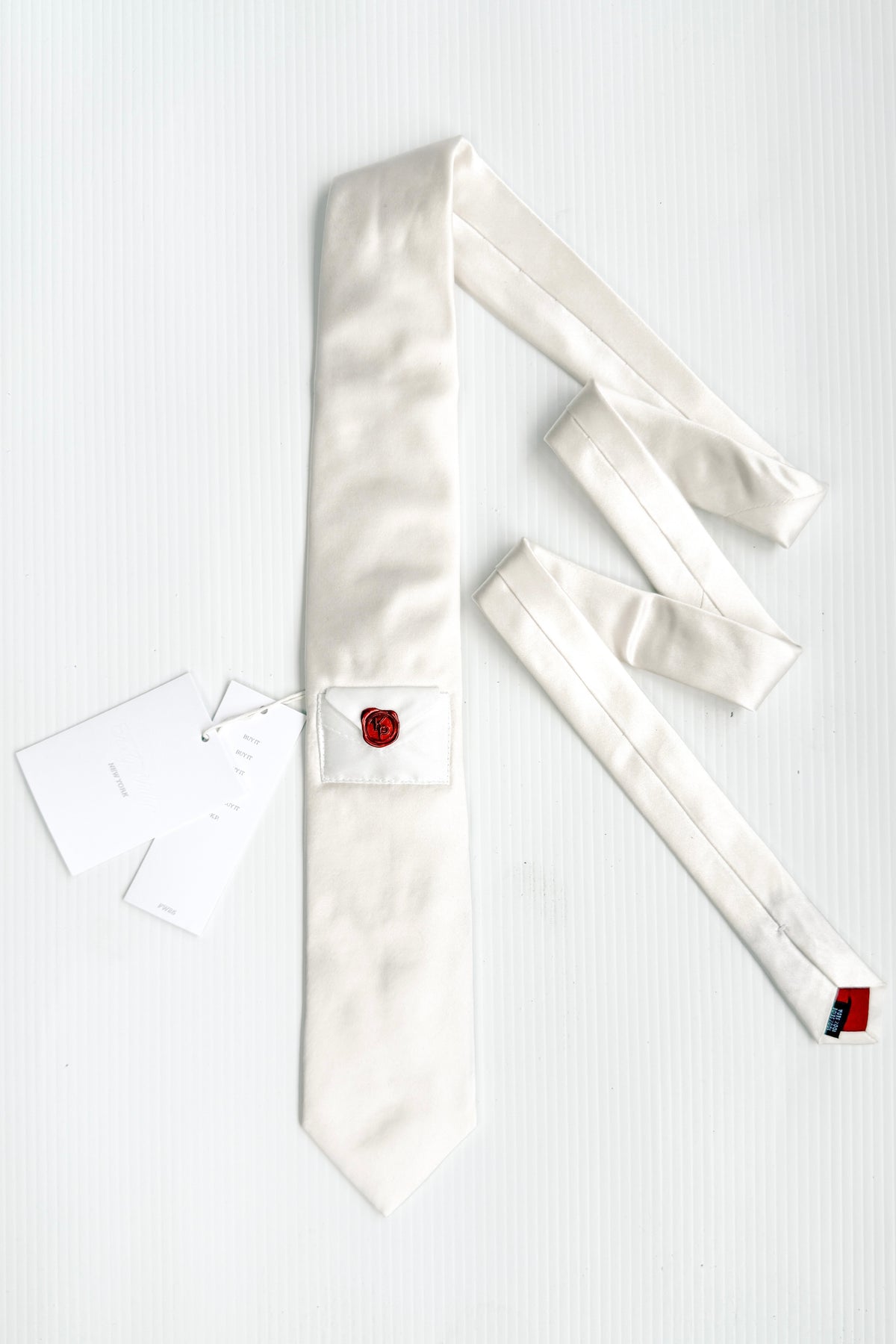 Letter Tie- Ivory