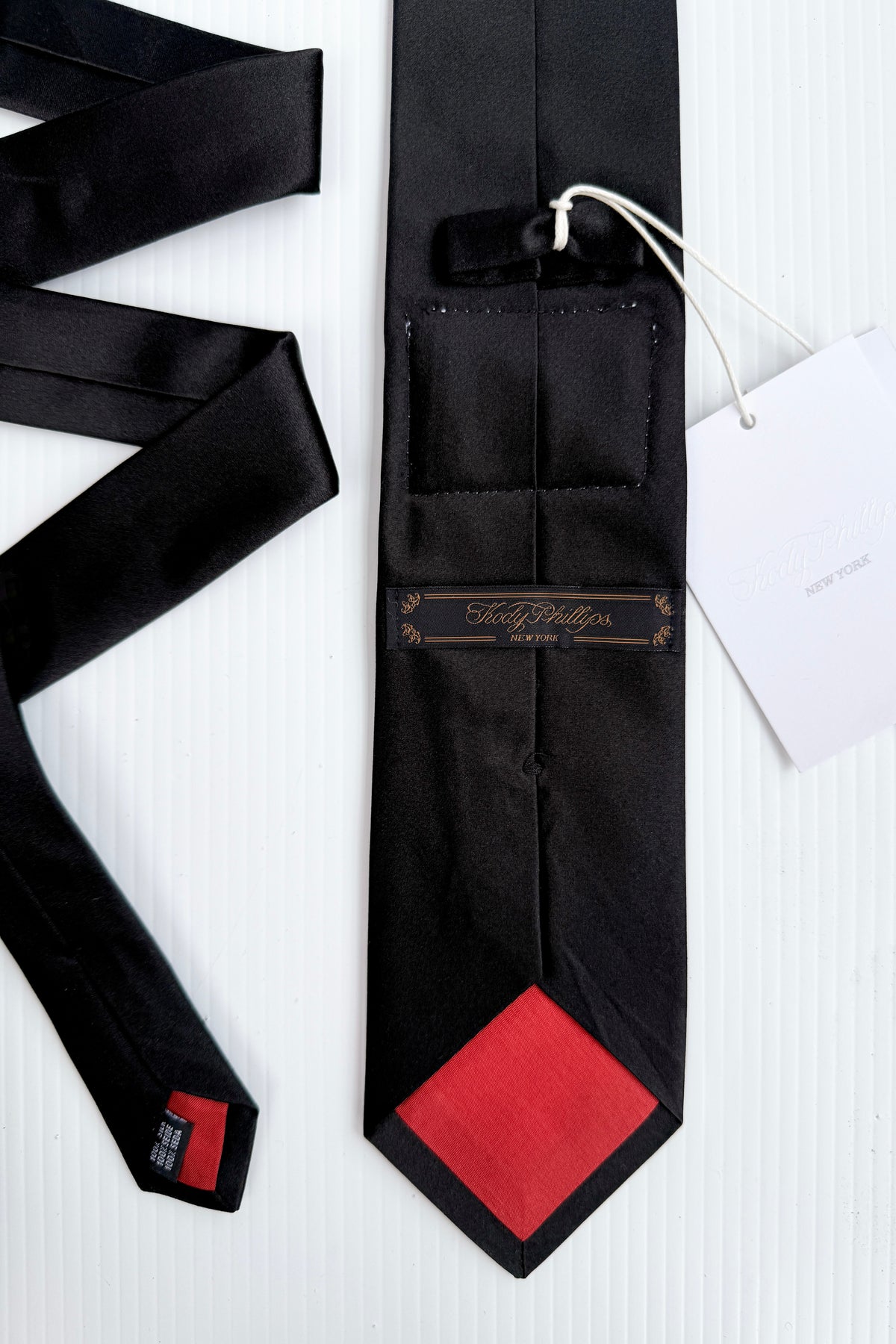 Letter Tie- Black