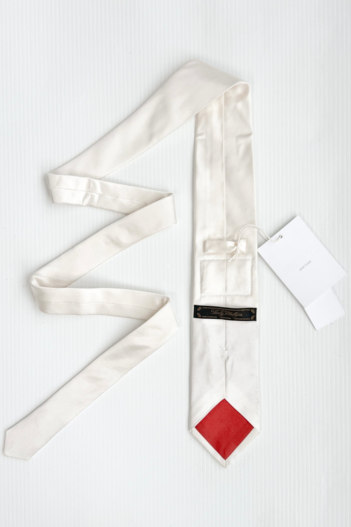 Letter Tie- Ivory
