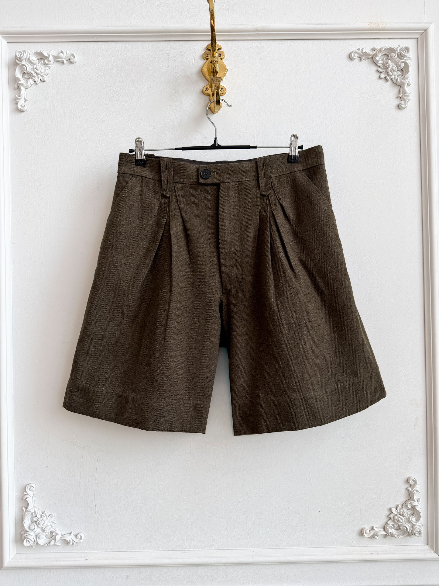 Pleated Shorts HOPSACK - 34