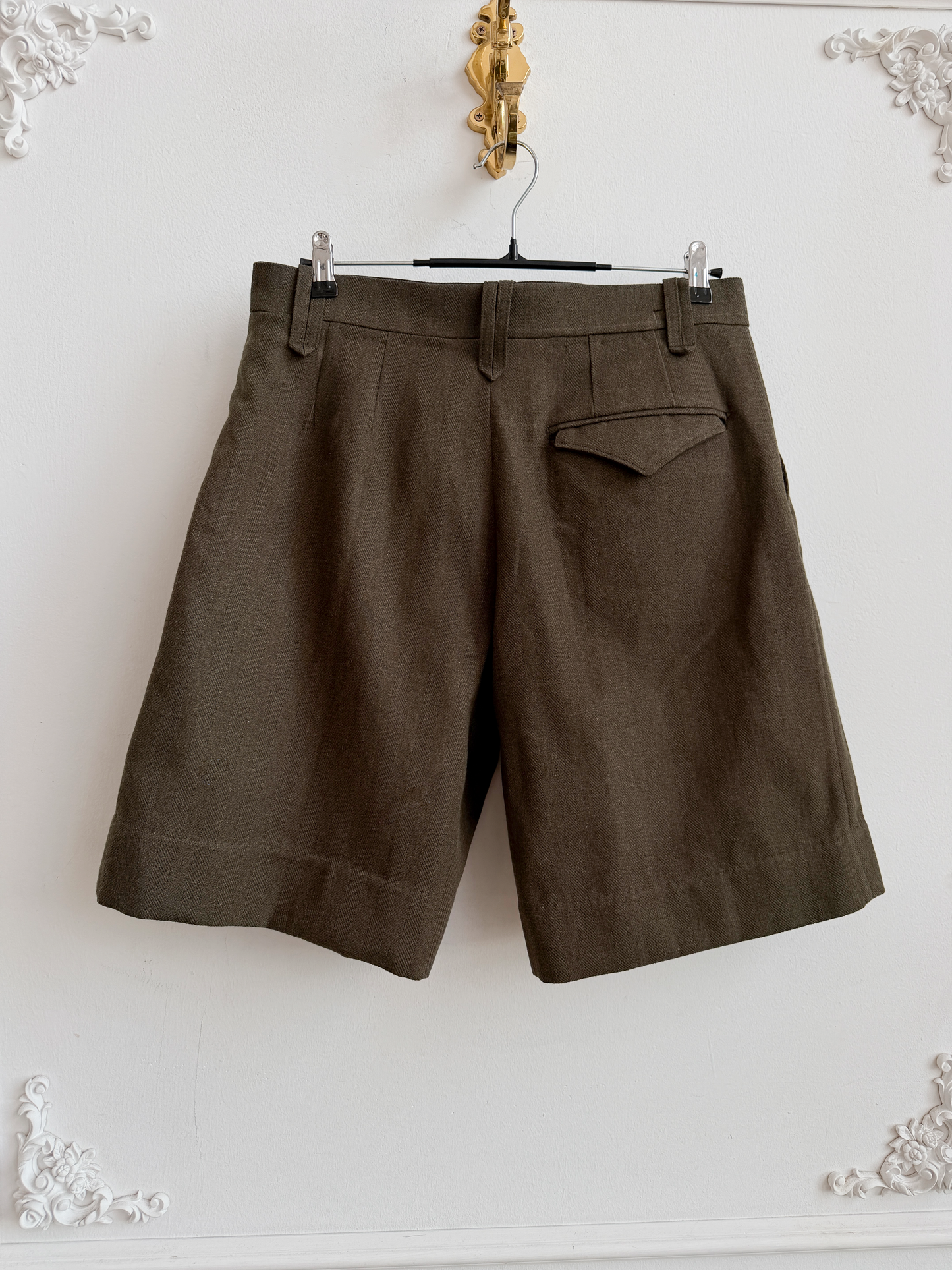 Pleated Shorts HOPSACK - 34