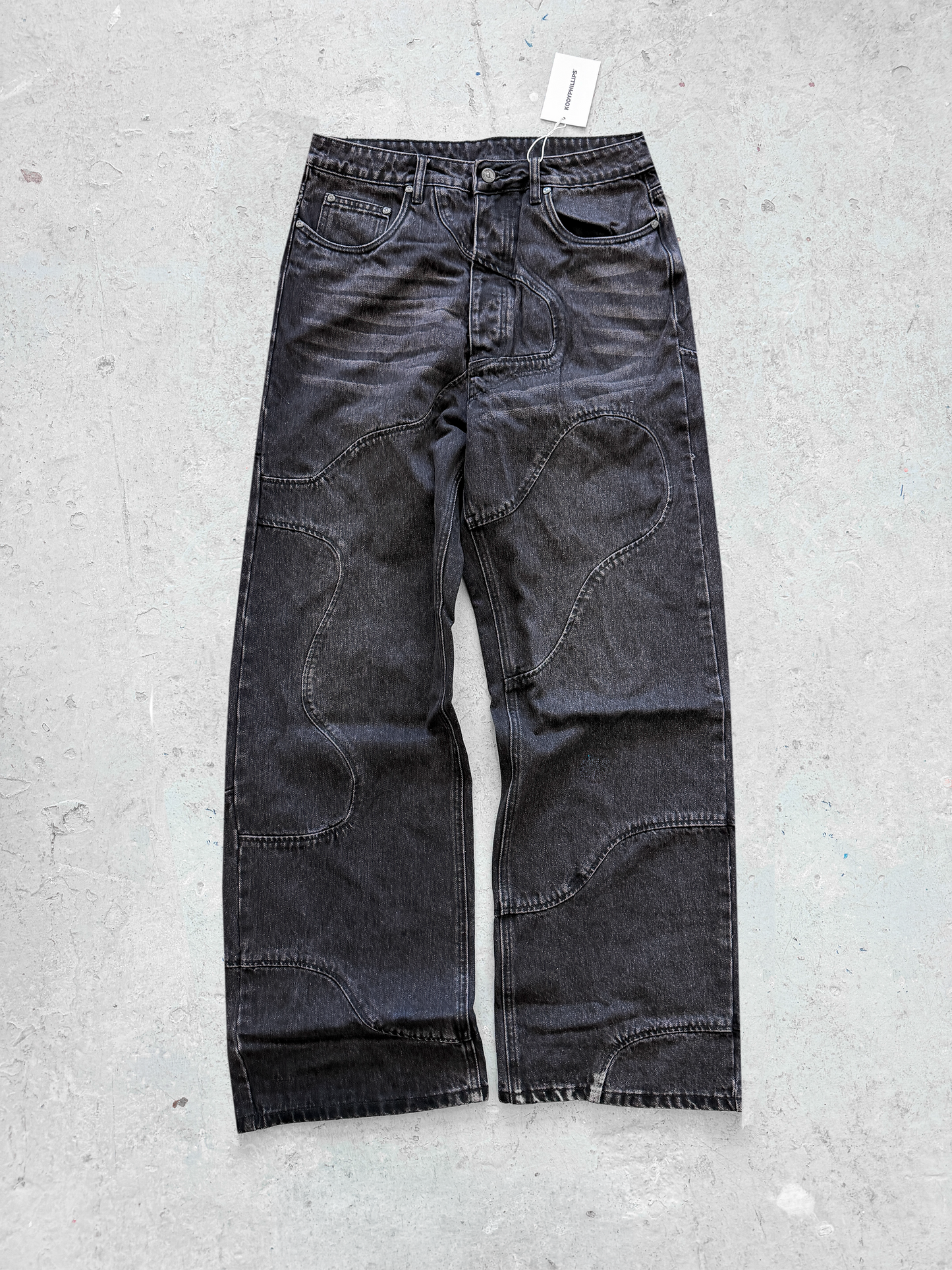 CURVE JEANS-DIRTY BLACK