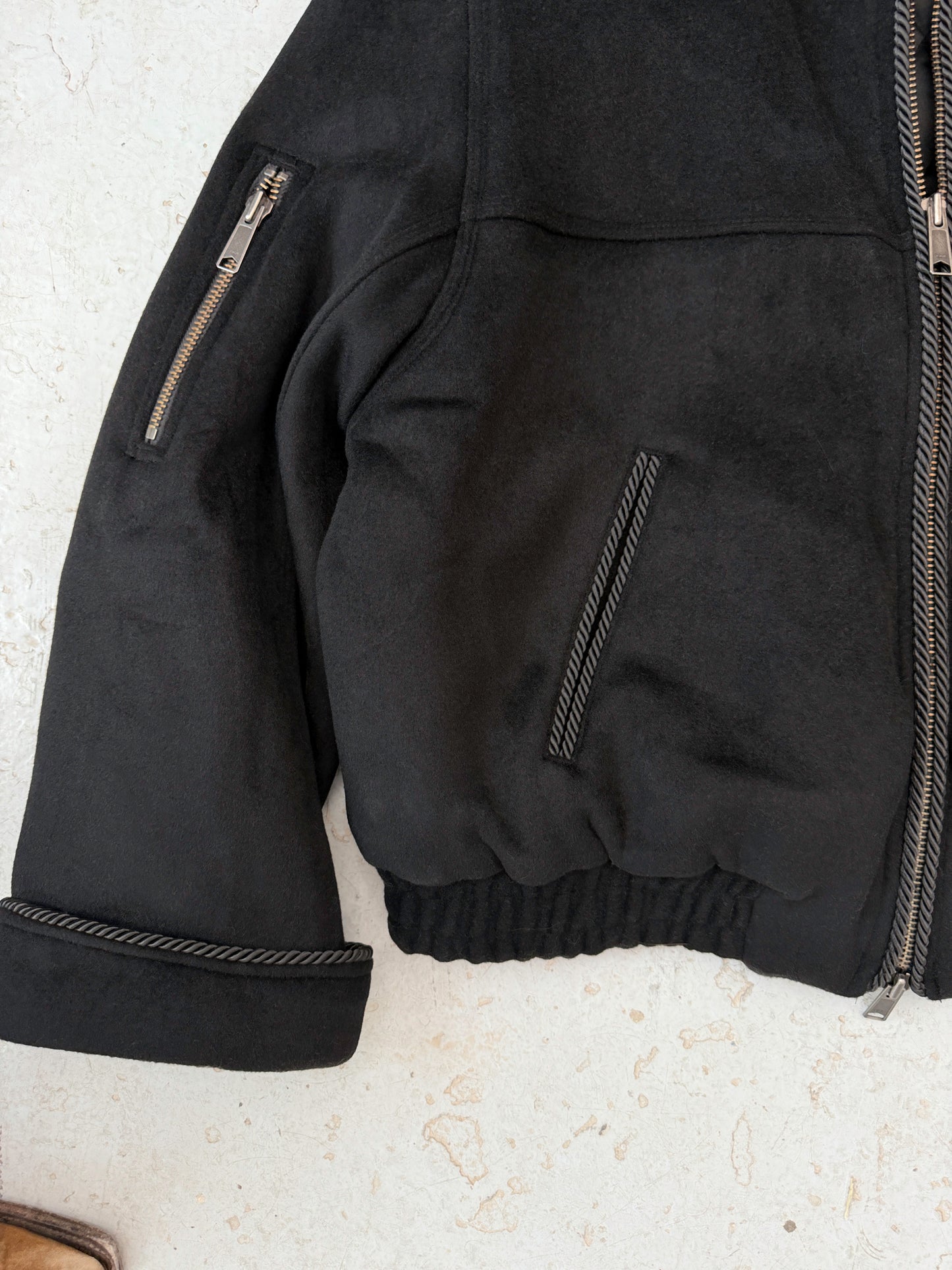 Wool Lasso Jacket-Black [L,XL,XXL]