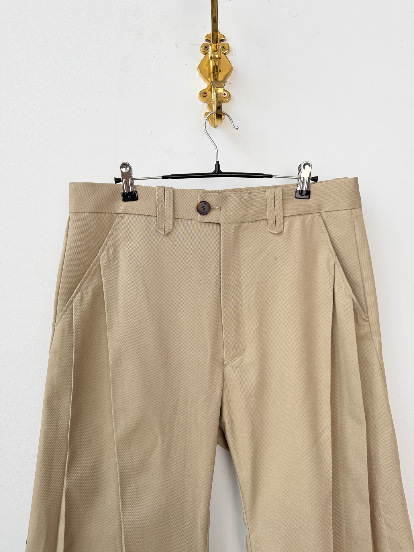 Double Wide Trousers Khaki-32