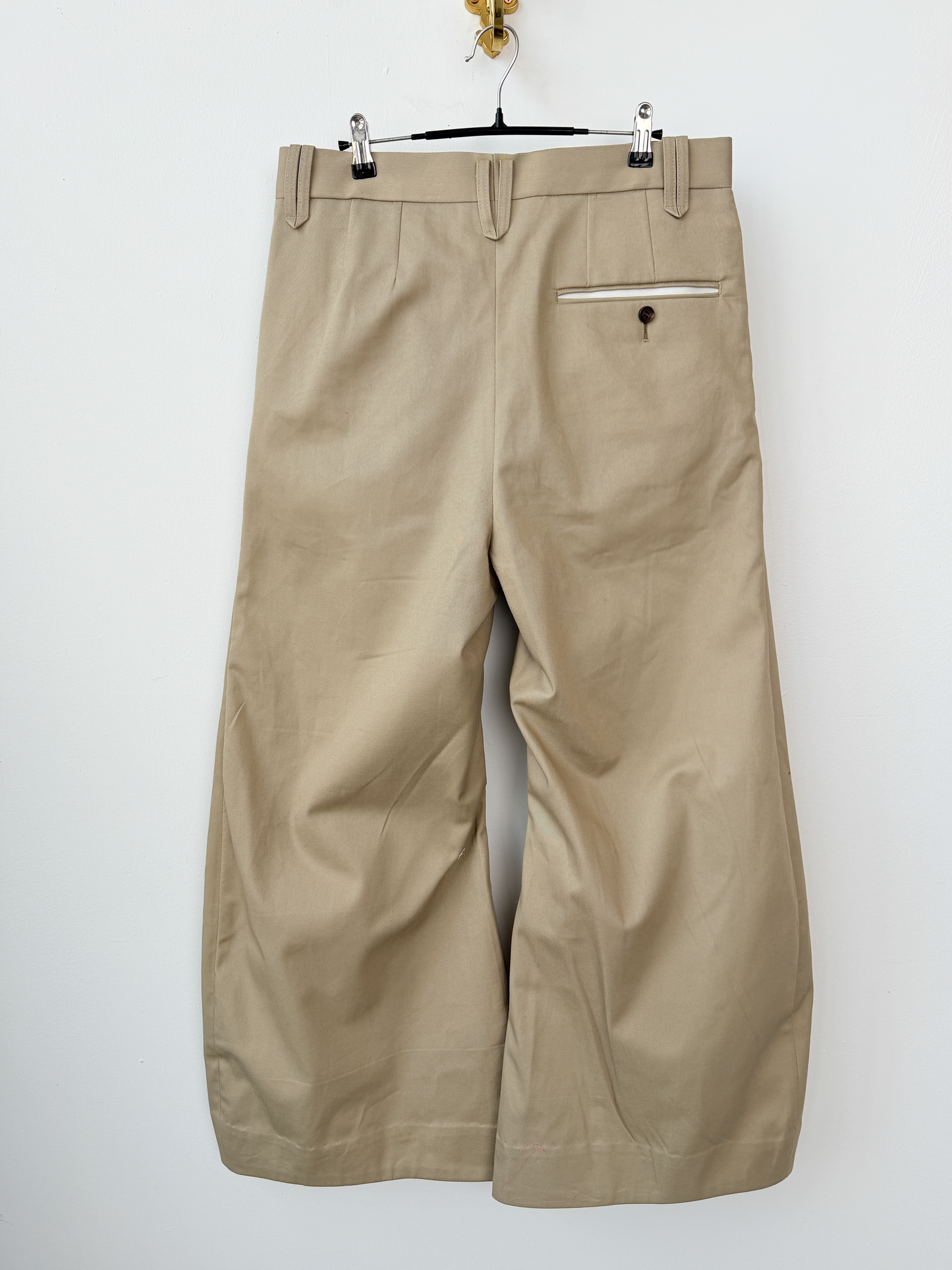 Double Wide Trousers Khaki-32