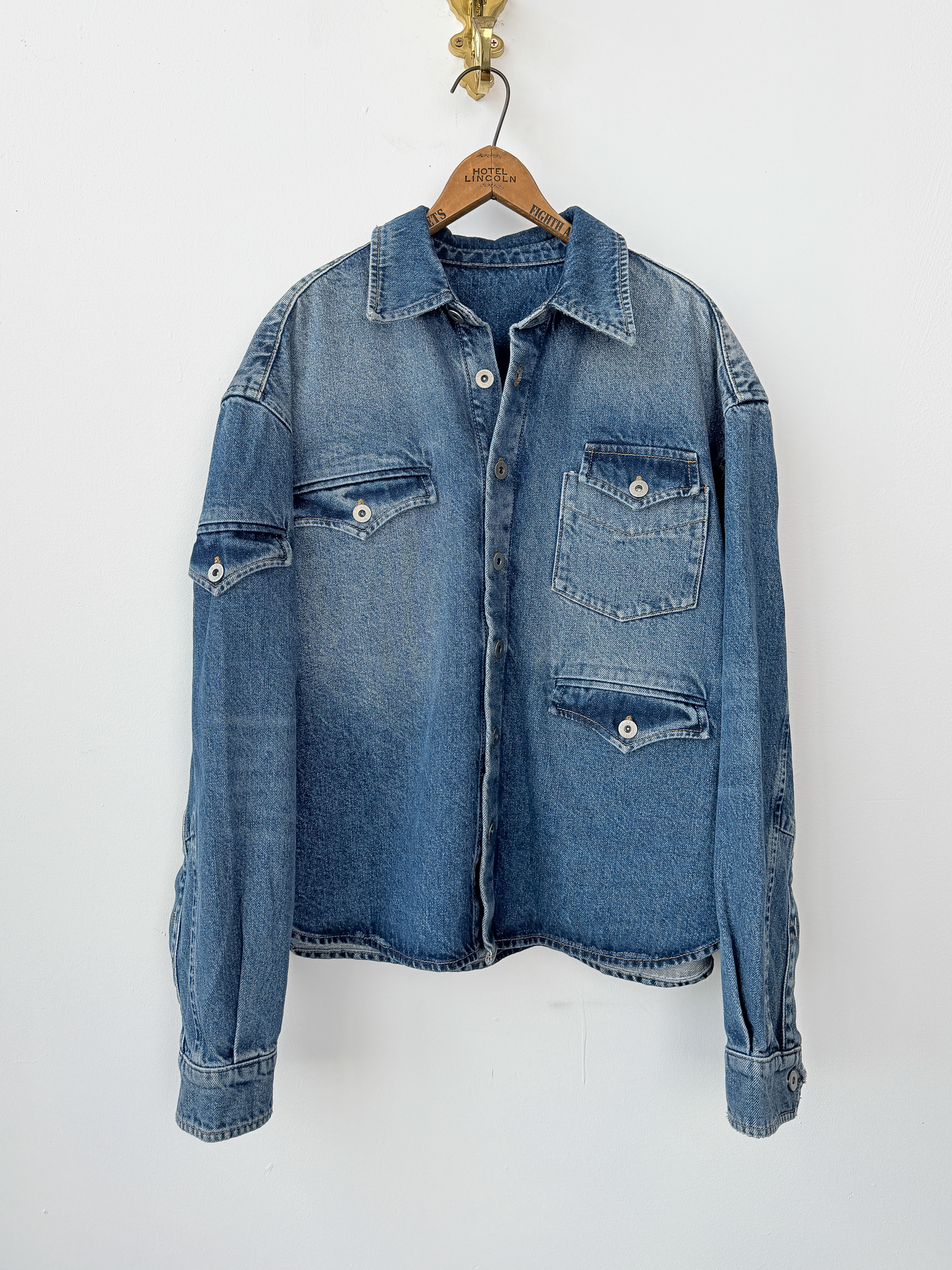 Denim Cargo Shirt - M