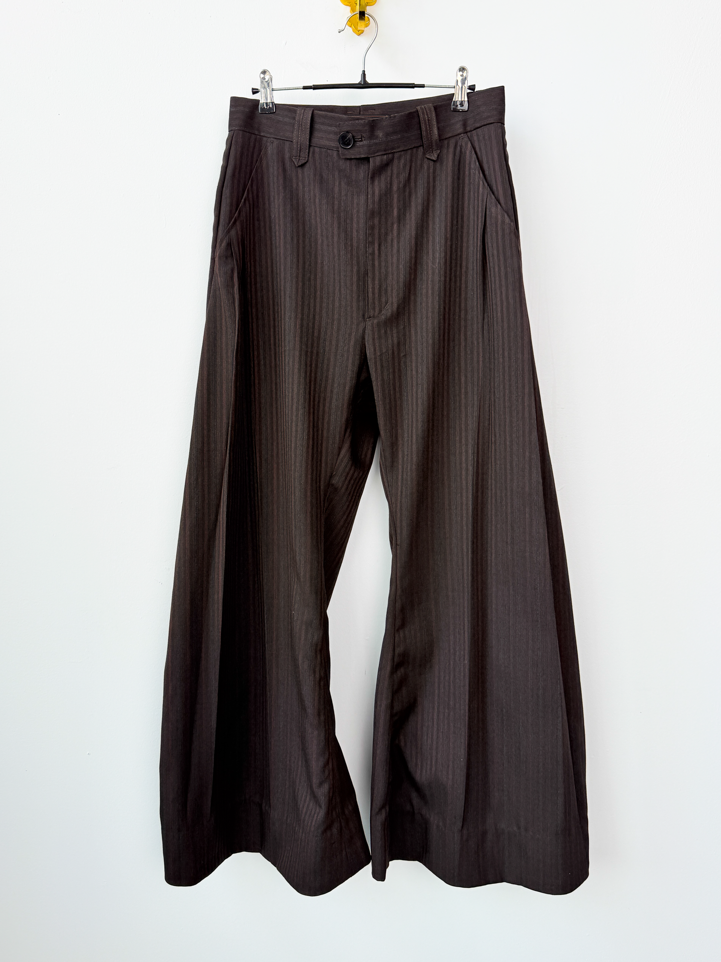 Double Wide Trousers Brown Stripe