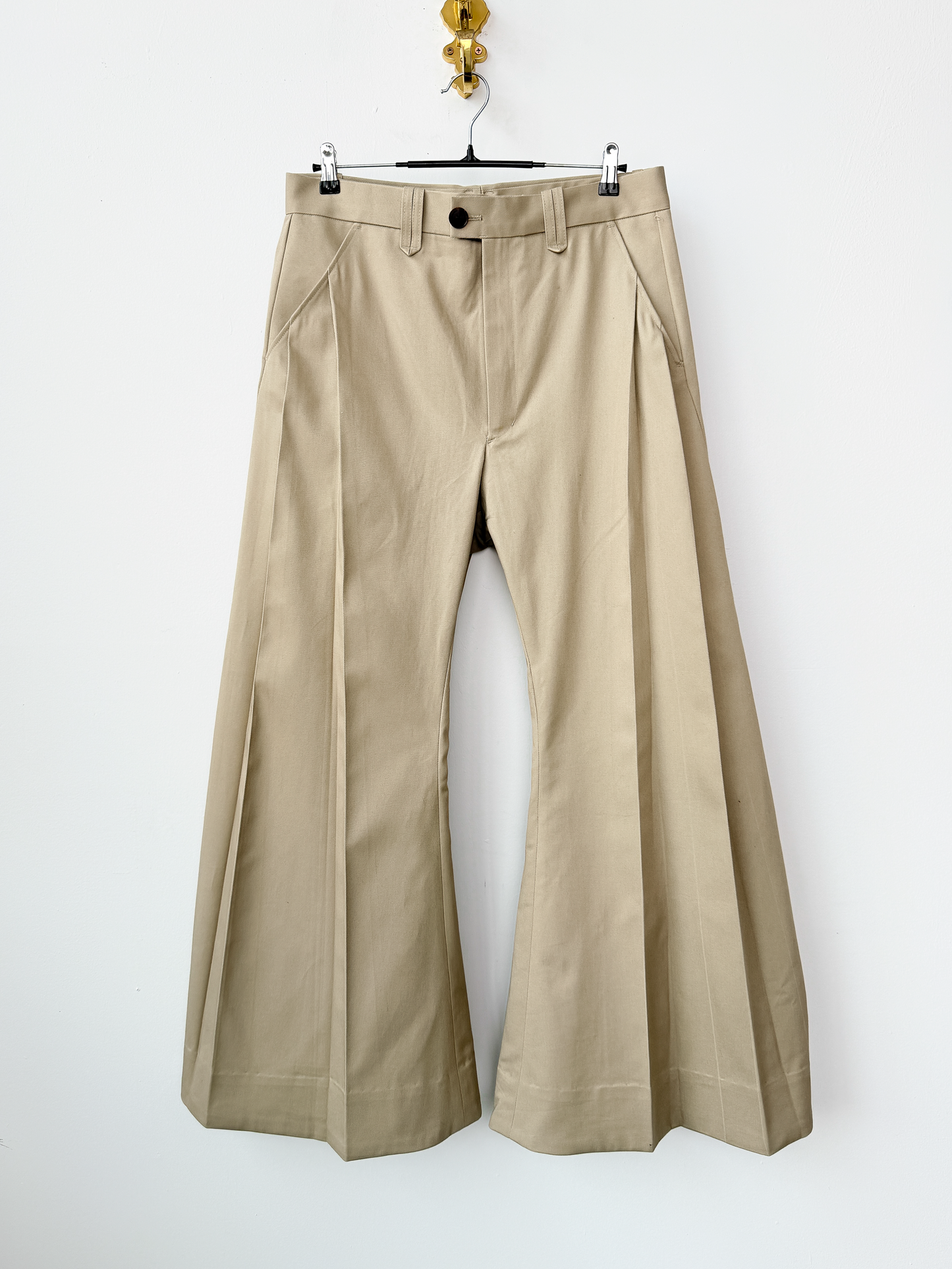 Double Wide Trousers Khaki-32