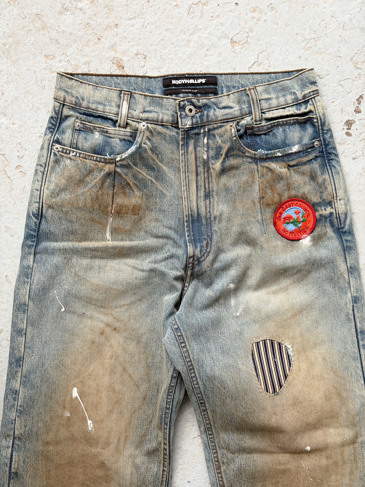 Travel Jeans Distressed Blue- 32