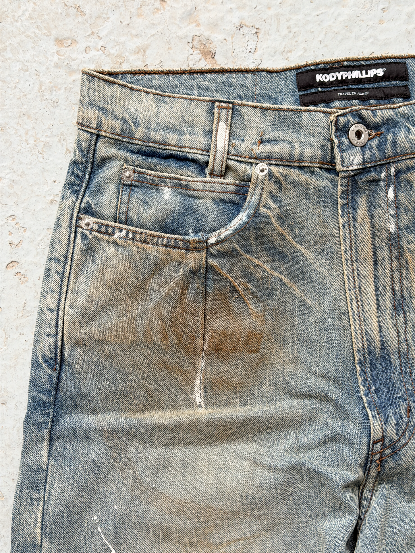 Travel Jeans Distressed Blue- 32