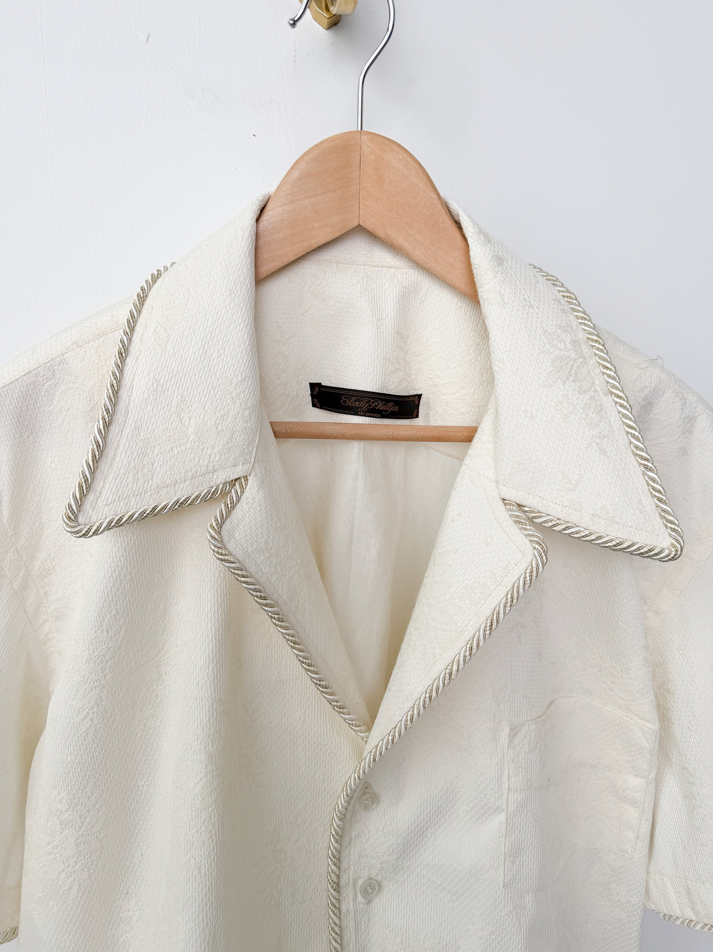 SS Emb. Lasso Shirt Camp Ivory Lace- M