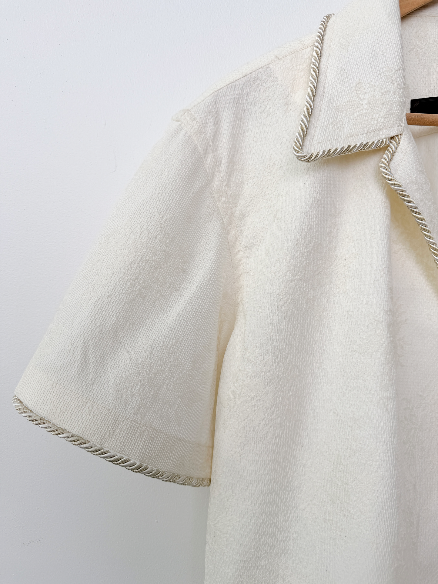 SS Emb. Lasso Shirt Camp Ivory Lace- M