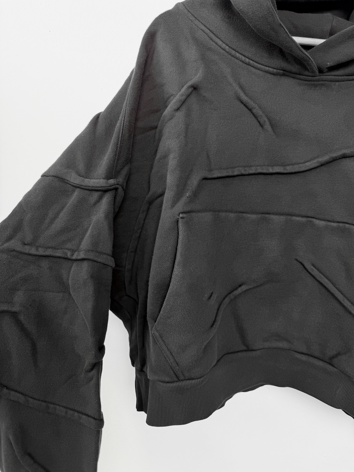 Wrinkle Hoodie-Black-L,XXL