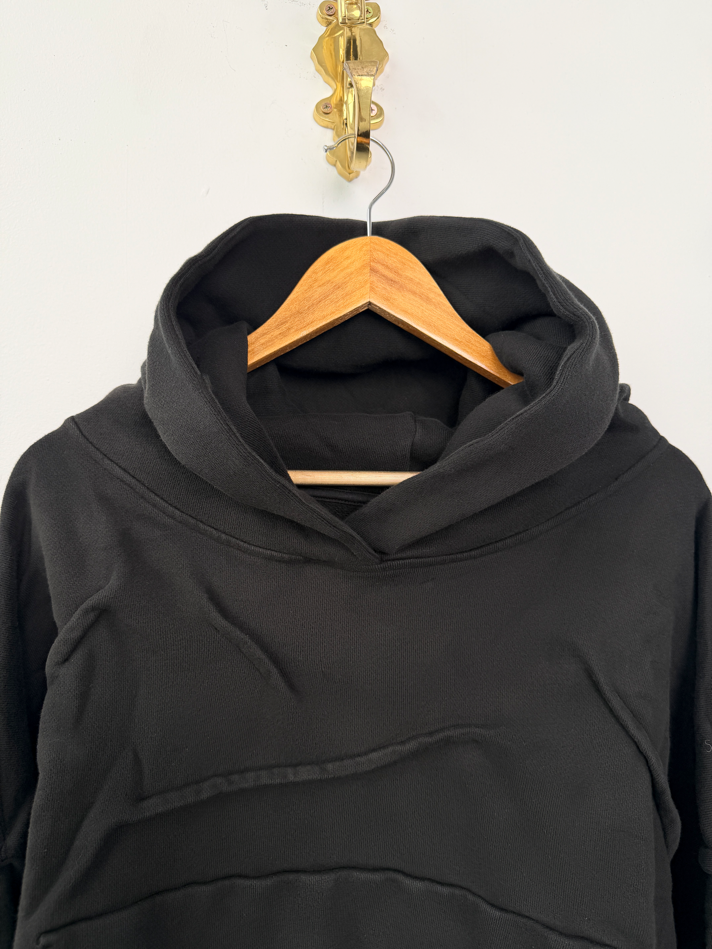 Wrinkle Hoodie-Black-L,XXL