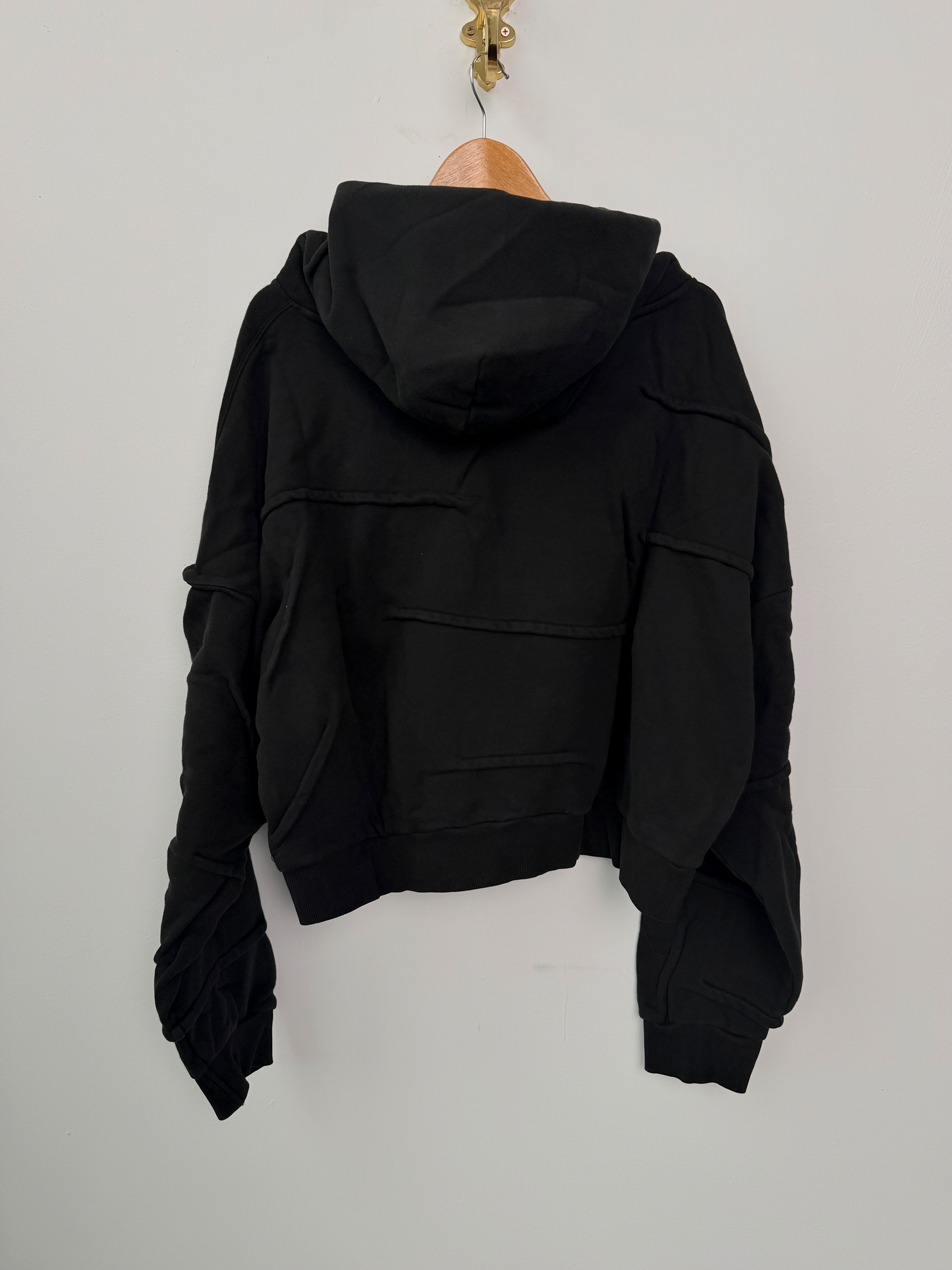 Wrinkle Hoodie-Black-L,XXL