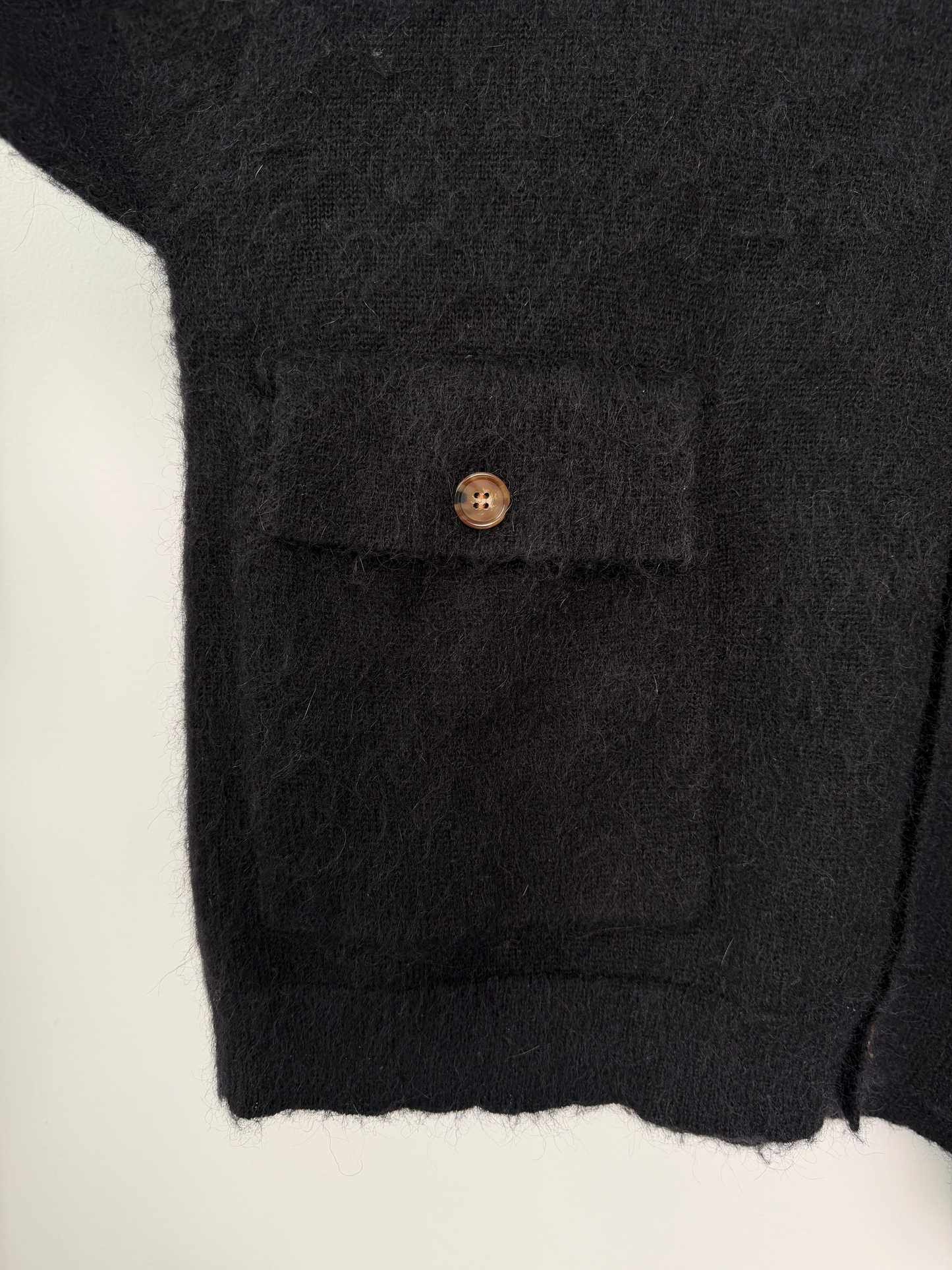 Mohair Cargo Cardigan Black - M