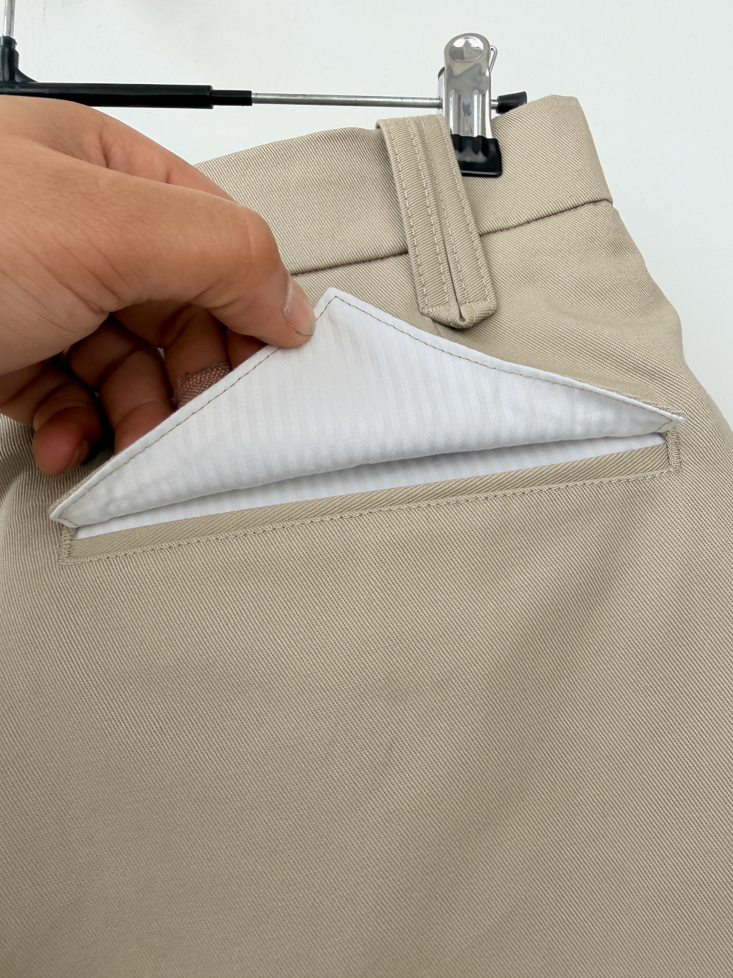 Pleated Shorts Khaki-32