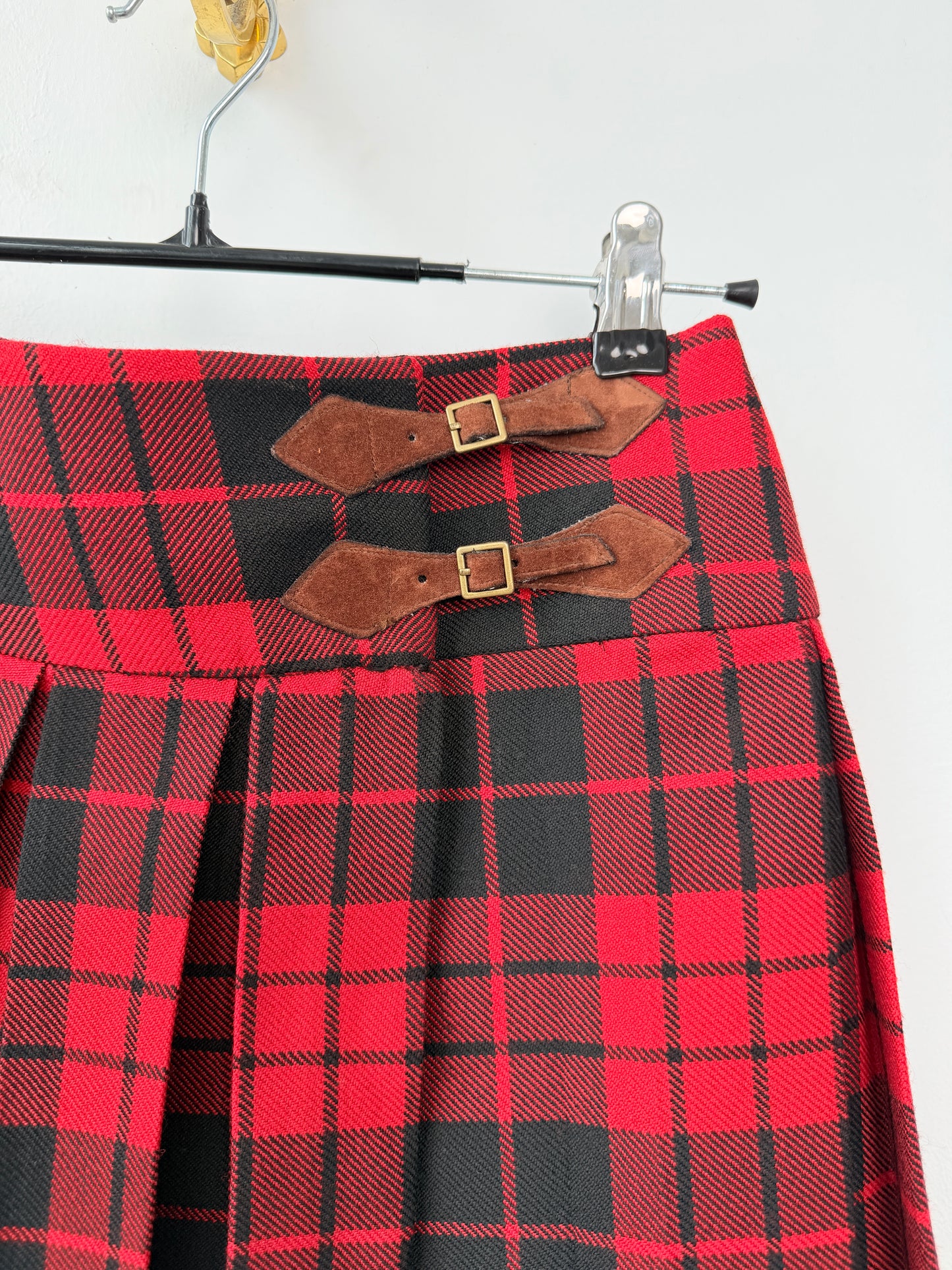 Plaid Skirt - Red