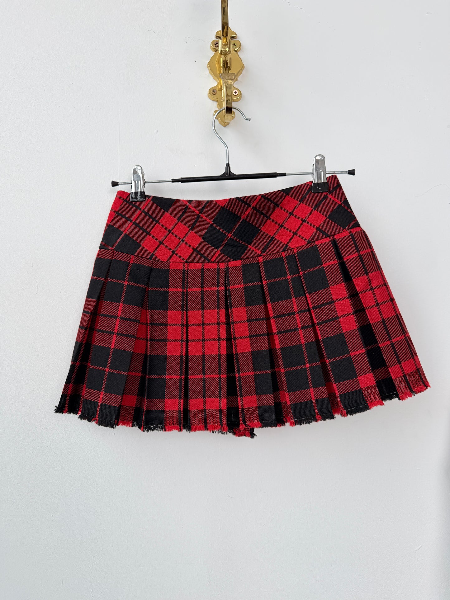 Plaid Skirt - Red
