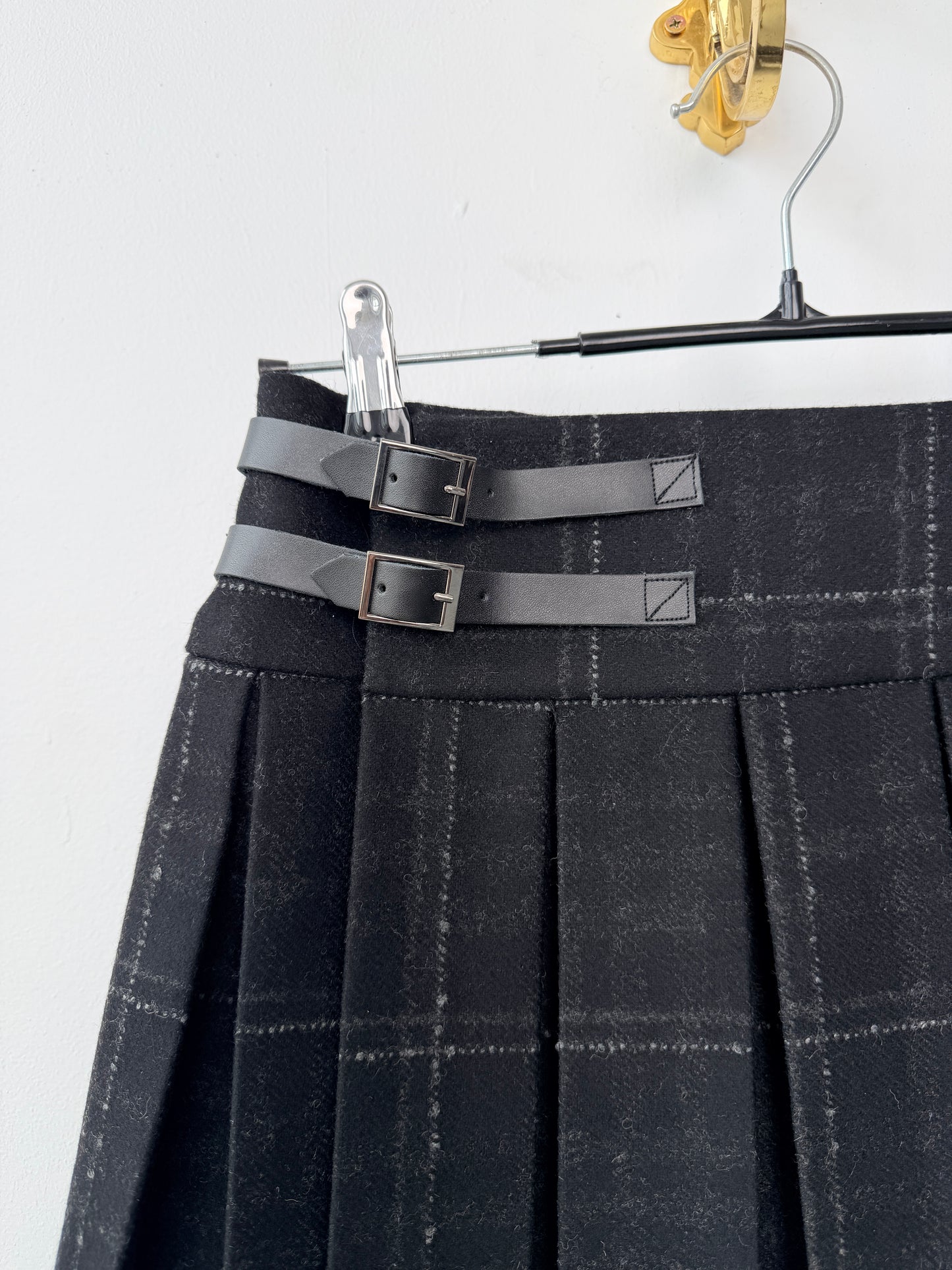 Plaid Skirt - Black