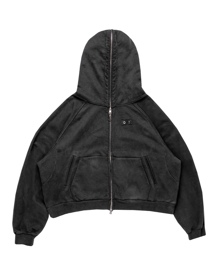 Full Zip Hoodie-Black