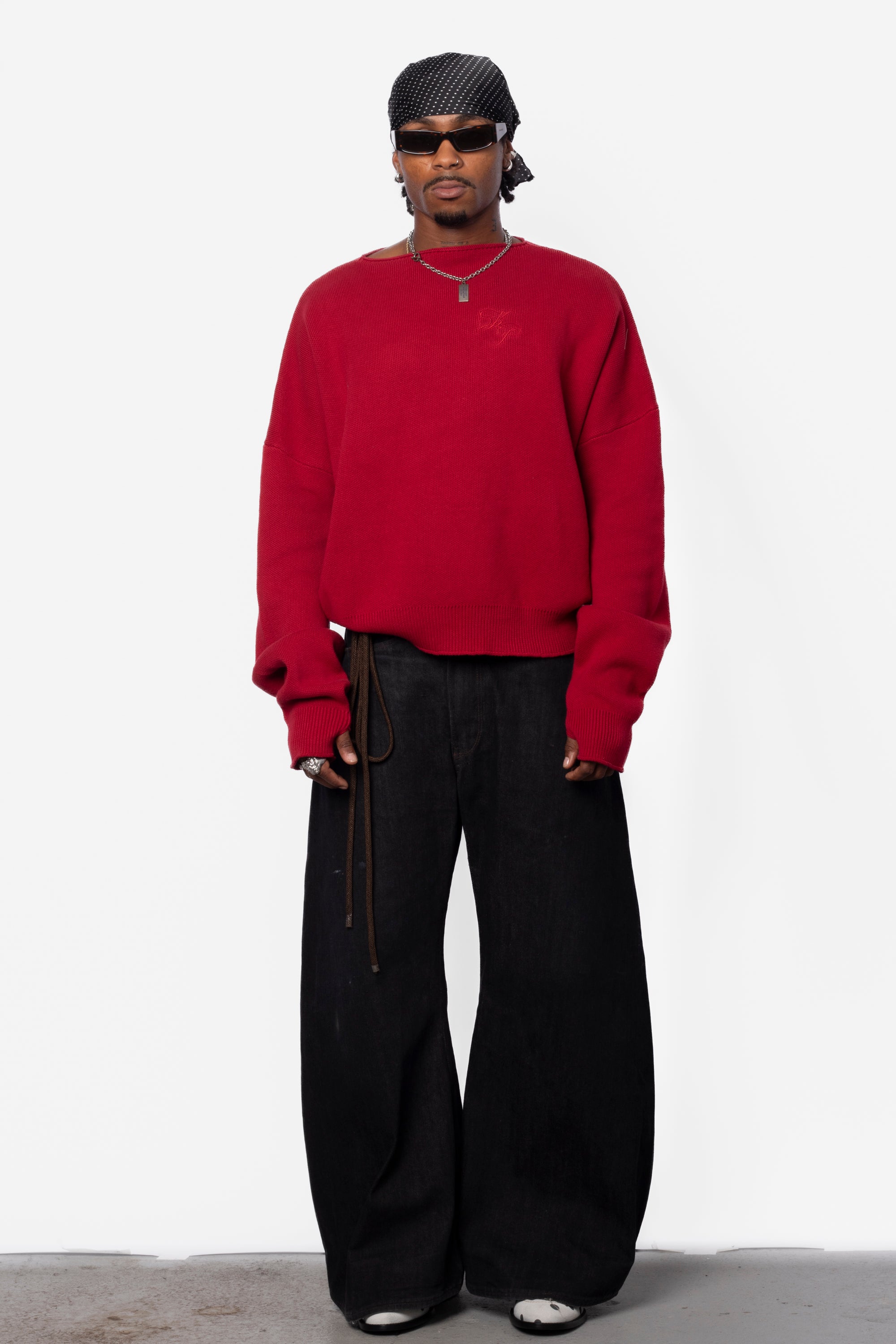 Boat Neck Sweater- Wine Burgundy