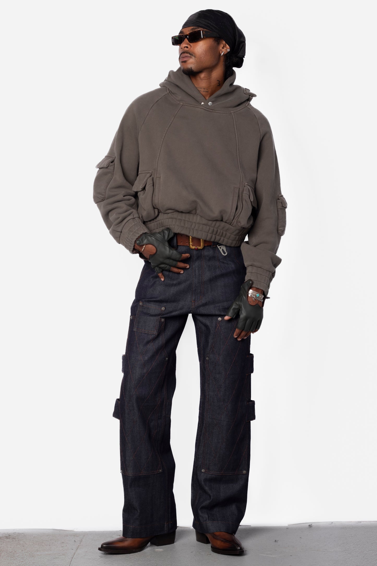 Pullover Cargo Hoodie - BB Blue