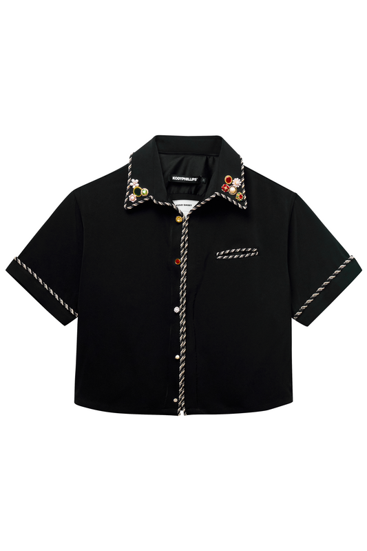 Embellished Lasso Shirt 2.0- CLASSIC BLACK
