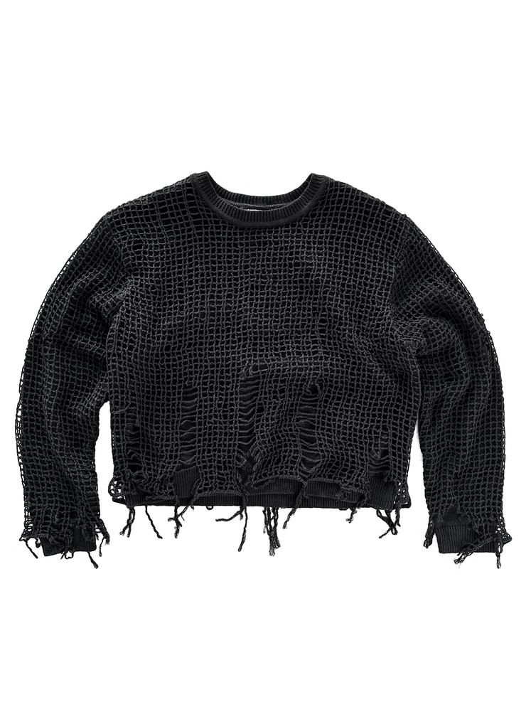 Netted Sweater BLACK