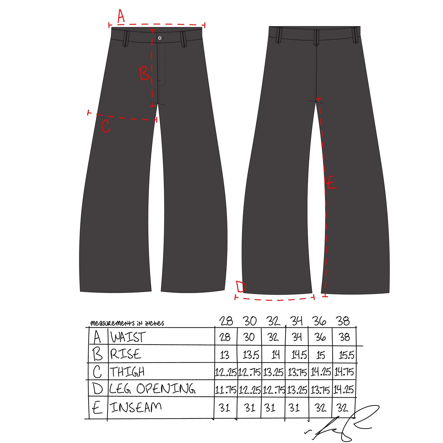 RIVET PANTS - BLACK