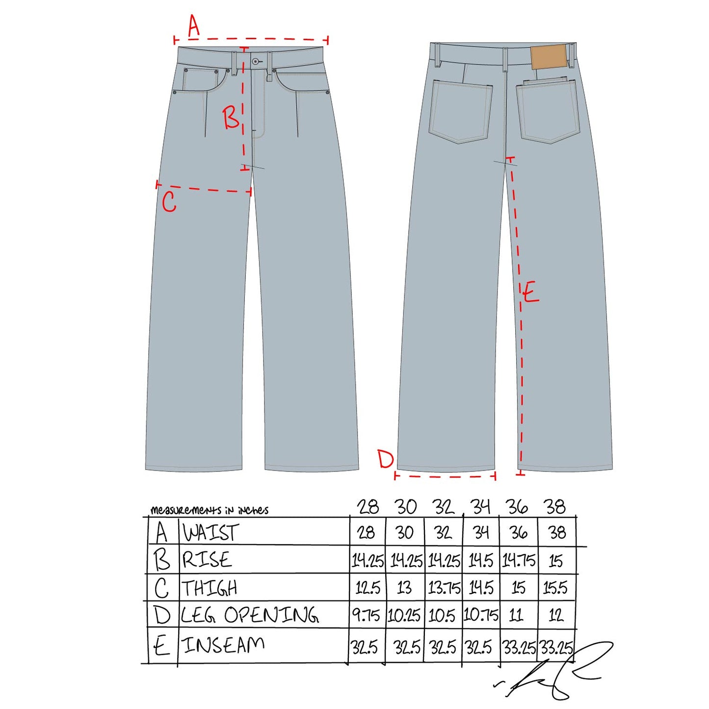 Straight Selvedge Jeans - Dirty Wash