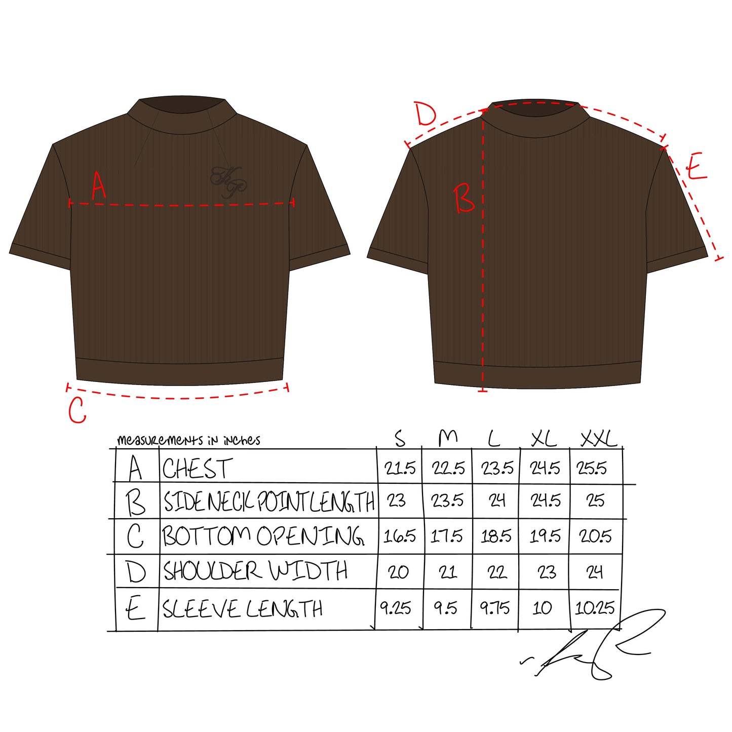 Mock Neck Tee - Tobacco