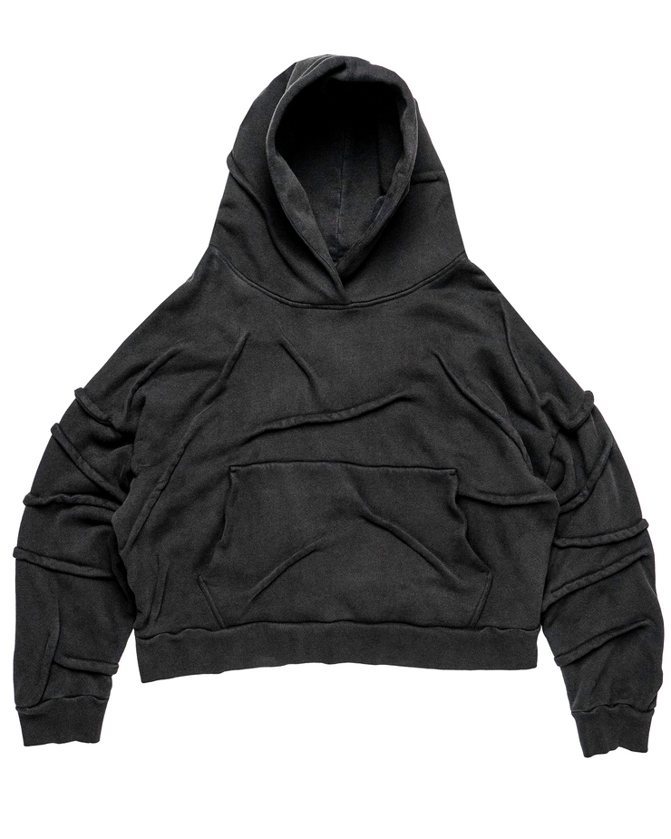 Wrinkle Hoodie-Black