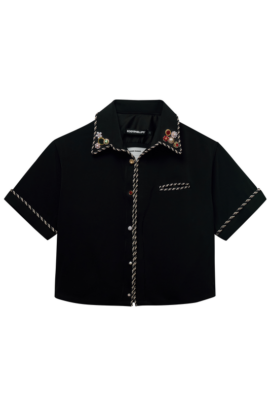 Embellished Lasso Shirt 2.0- CLASSIC BLACK