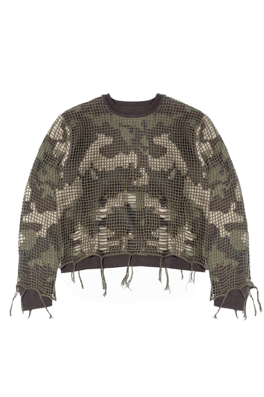 Netted Sweater - Camo