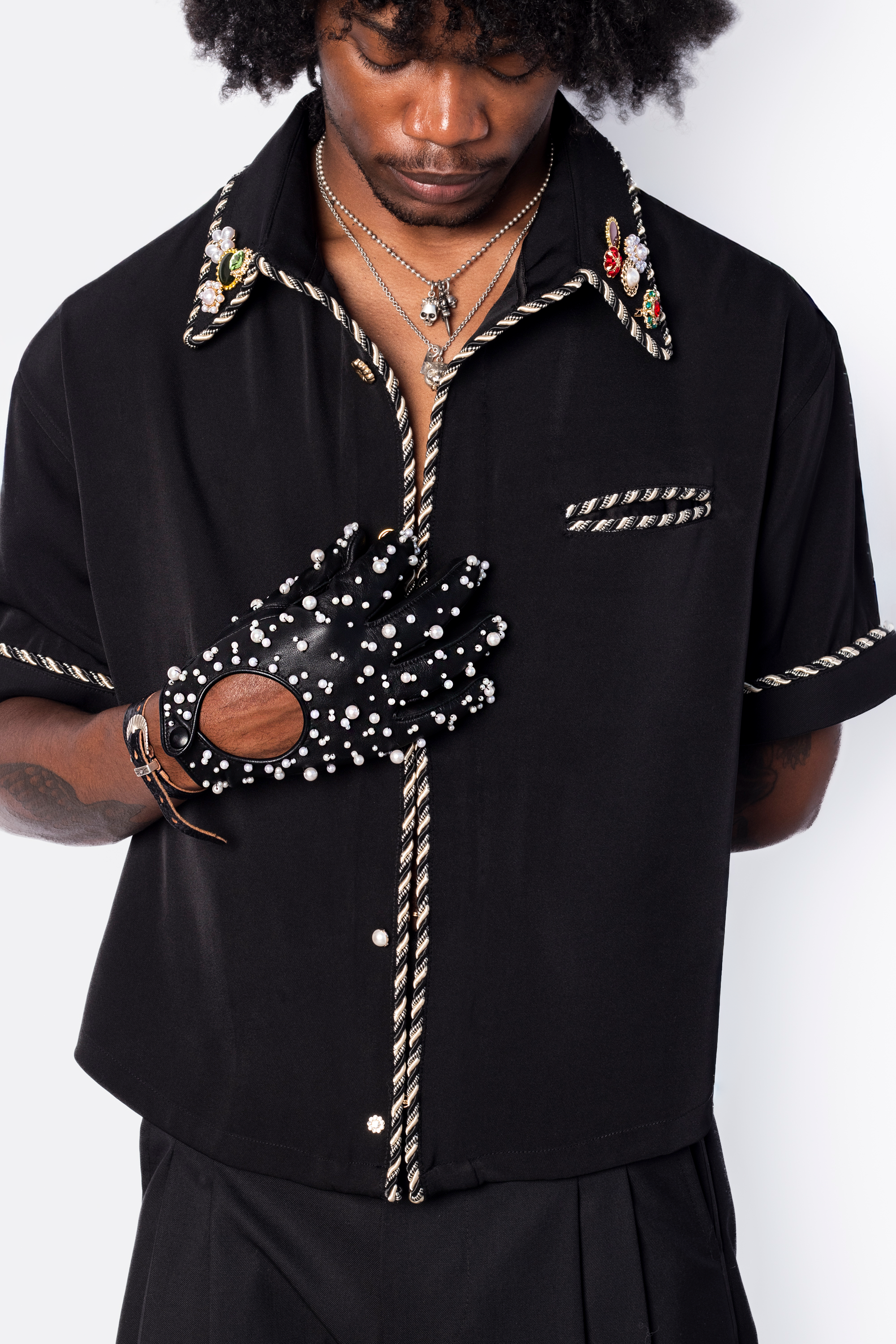 トップス kody phillips embellished lasso shirt Embellished Lasso Shirt 2.0- IVORY – kodyphillips.com
