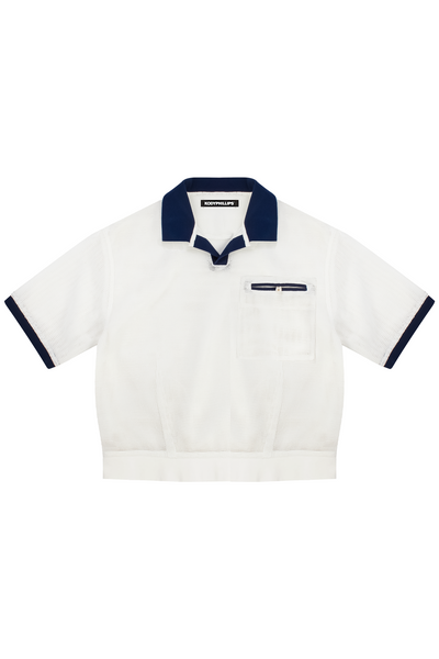 Mesh Polo- Sailor White – kodyphillips.com