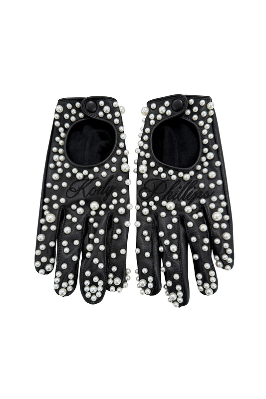 PEARL GLOVES- BLACK