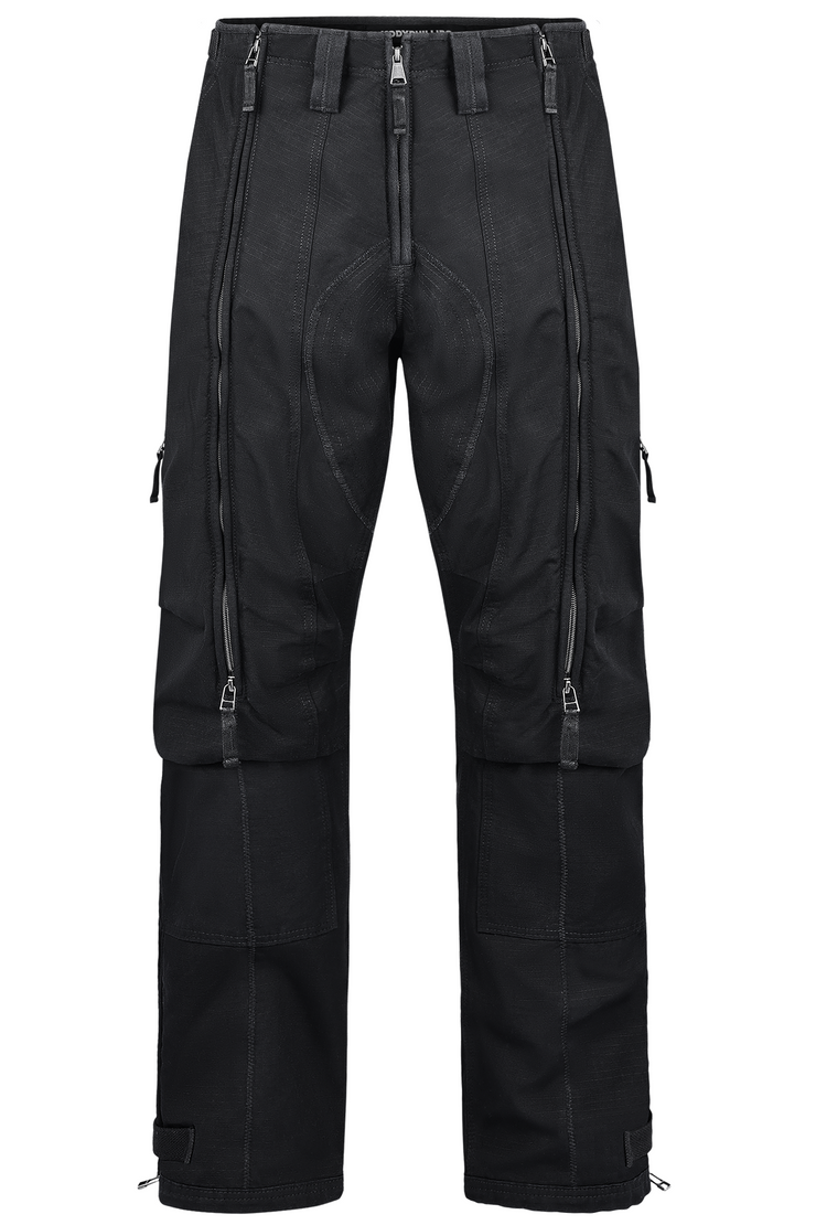 Zipper Pants-Black
