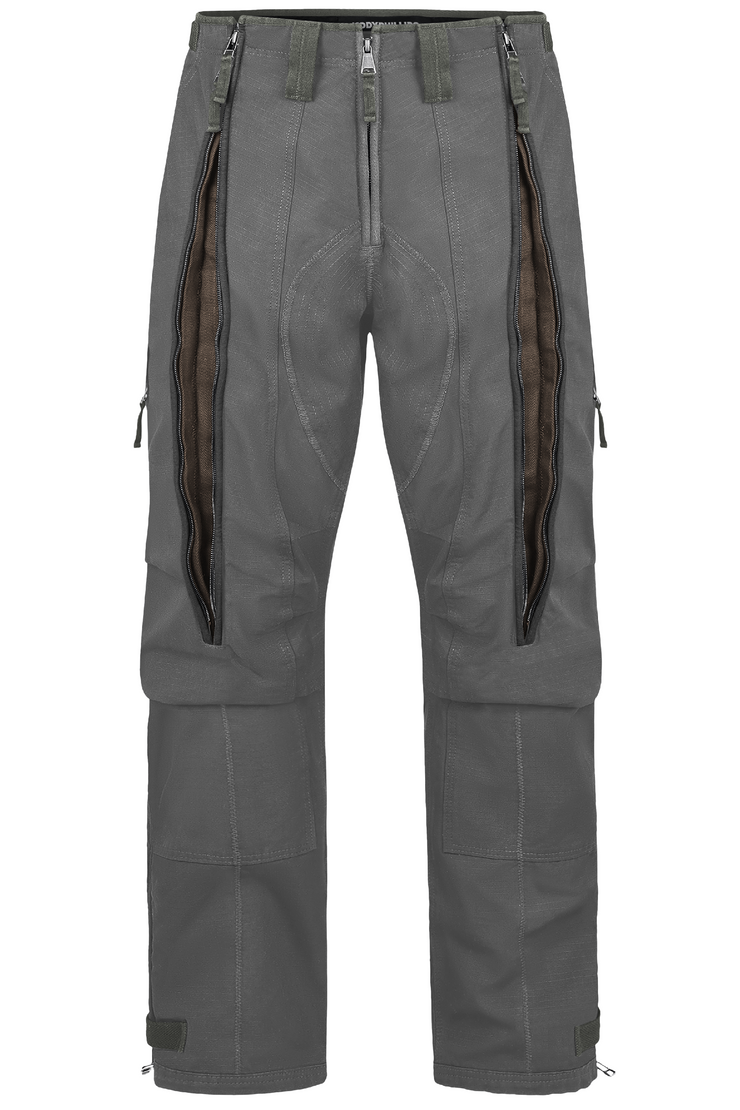 Zipper Pants-Charcoal