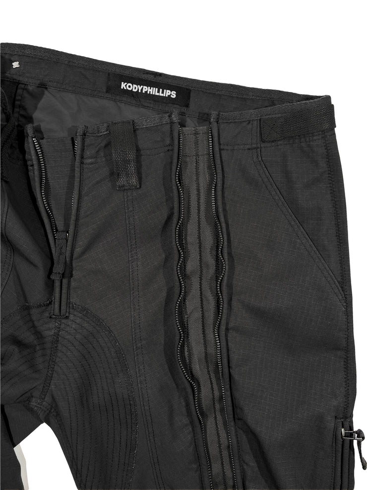 Zipper Pants-Black