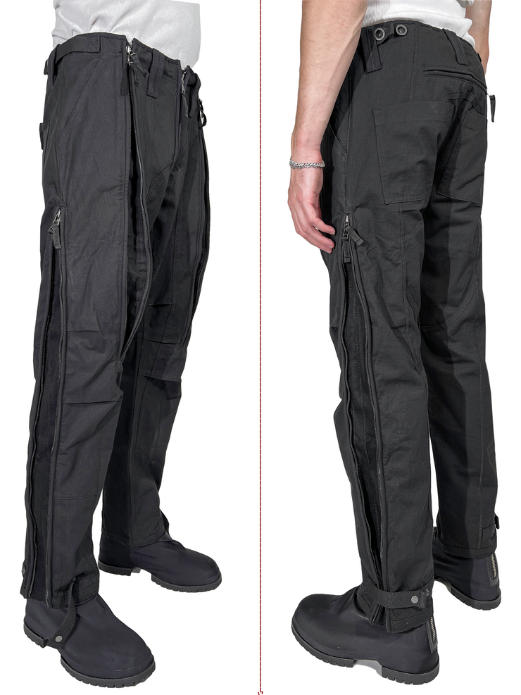 Zipper Pants-Black
