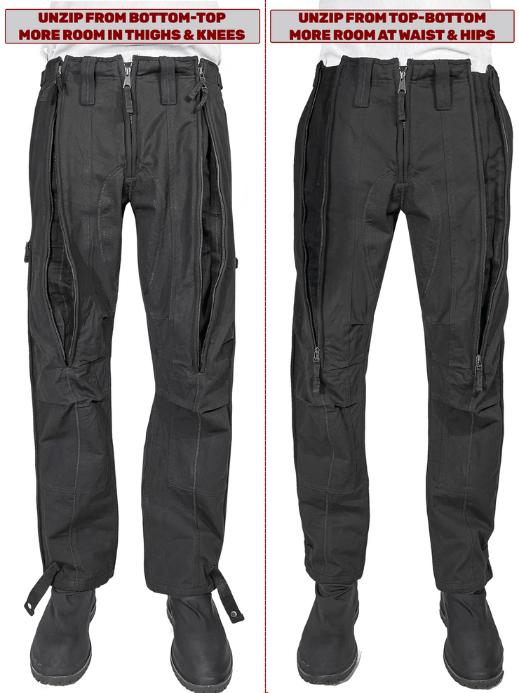 Zipper Pants-Black